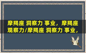 摩羯座 洞察力 事业，摩羯座 观察力/摩羯座 洞察力 事业，摩羯座 观察力-我的网站